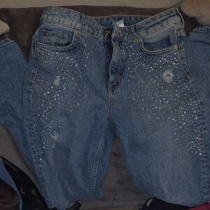 H&M rhinestone jeans